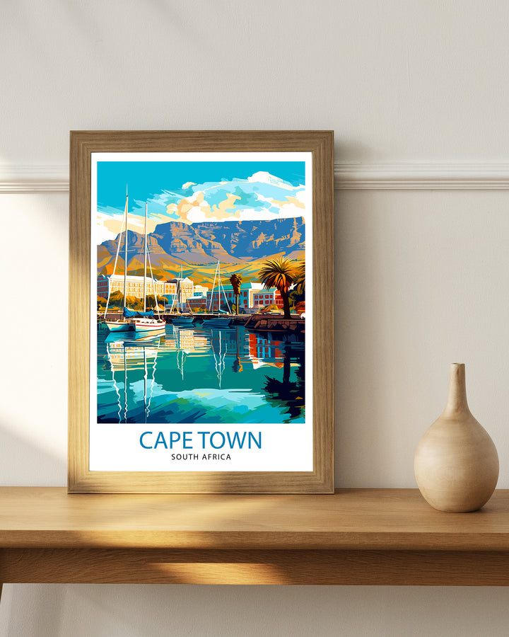 Cape Town South Africa Travel Poster Cape Town Wall Decor Cape Town Poster South Africa Travel Posters Cape Town Art Poster Cape Town