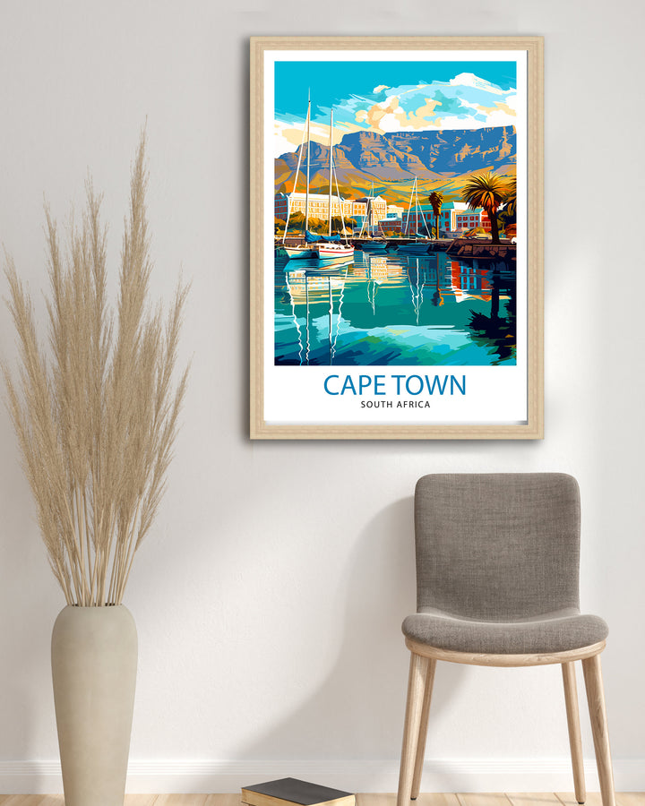 Cape Town South Africa Travel Poster Cape Town Wall Decor Cape Town Poster South Africa Travel Posters Cape Town Art Poster Cape Town