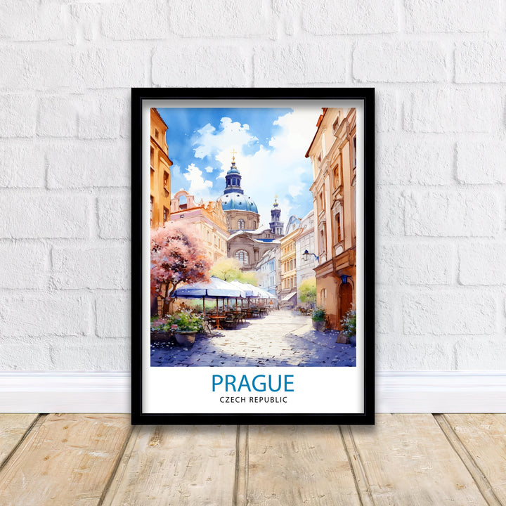 Prague Czech Republic Travel Poster Prague Wall Decor Prague Poster Czech Republic Travel Posters Prague Art Poster Prague Illustration