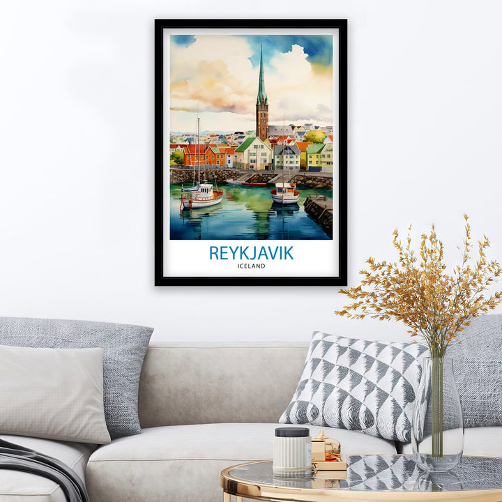 Reykjavik Iceland Travel Poster Reykjavik Wall Decor Reykjavik Poster Iceland Travel Posters Reykjavik Art Poster Reykjavik