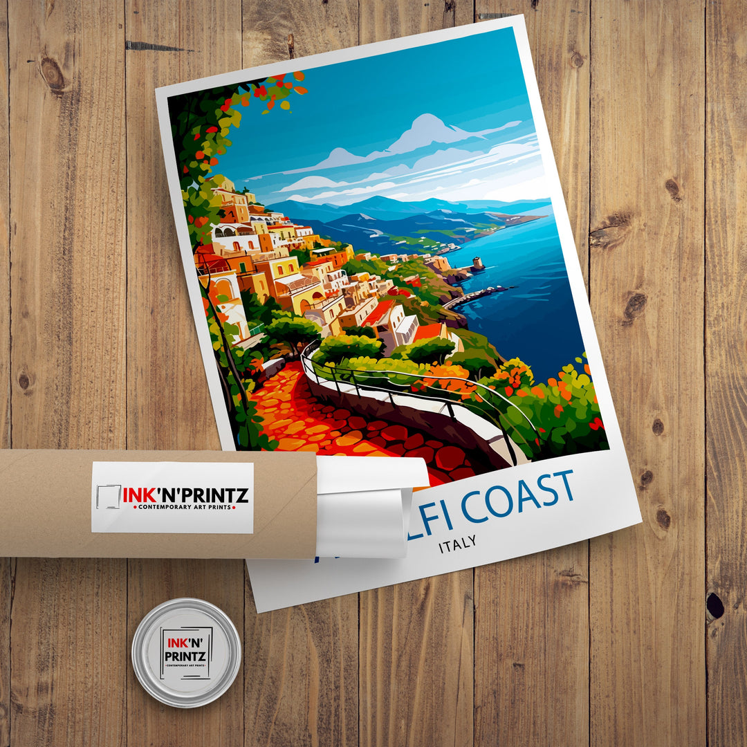 Amalfi Coast Italy Travel Poster Amalfi Coast Wall Decor Amalfi Coast Poster Italy Travel Posters Amalfi Coast Art Poster Amalfi Coast