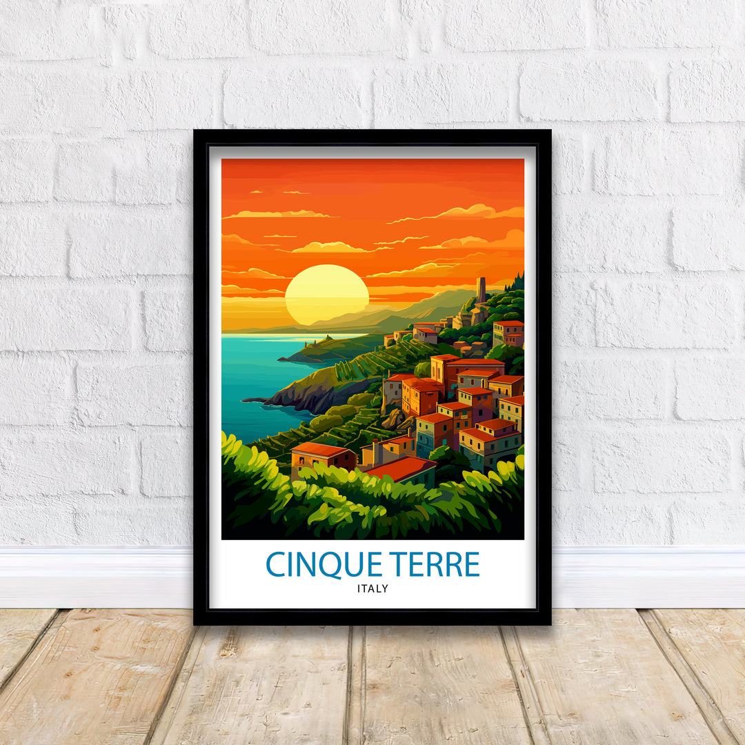 Cinque Terre Italy Travel Poster Cinque Terre Wall Decor Cinque Terre Illustration Italy Travel Poster Gift For Italy Lovers Italy Home