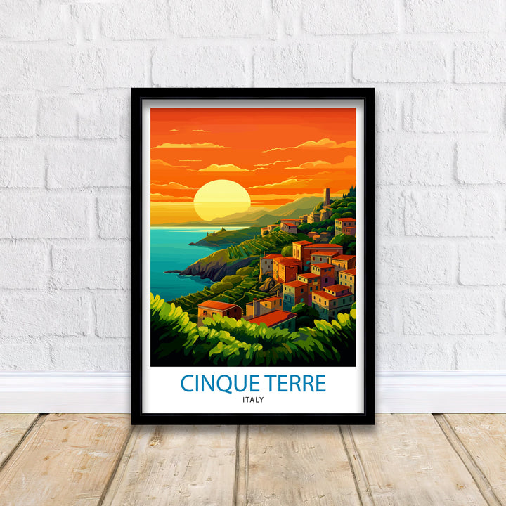 Cinque Terre Italy Travel Poster Cinque Terre Wall Decor Cinque Terre Illustration Italy Travel Poster Gift For Italy Lovers Italy Home