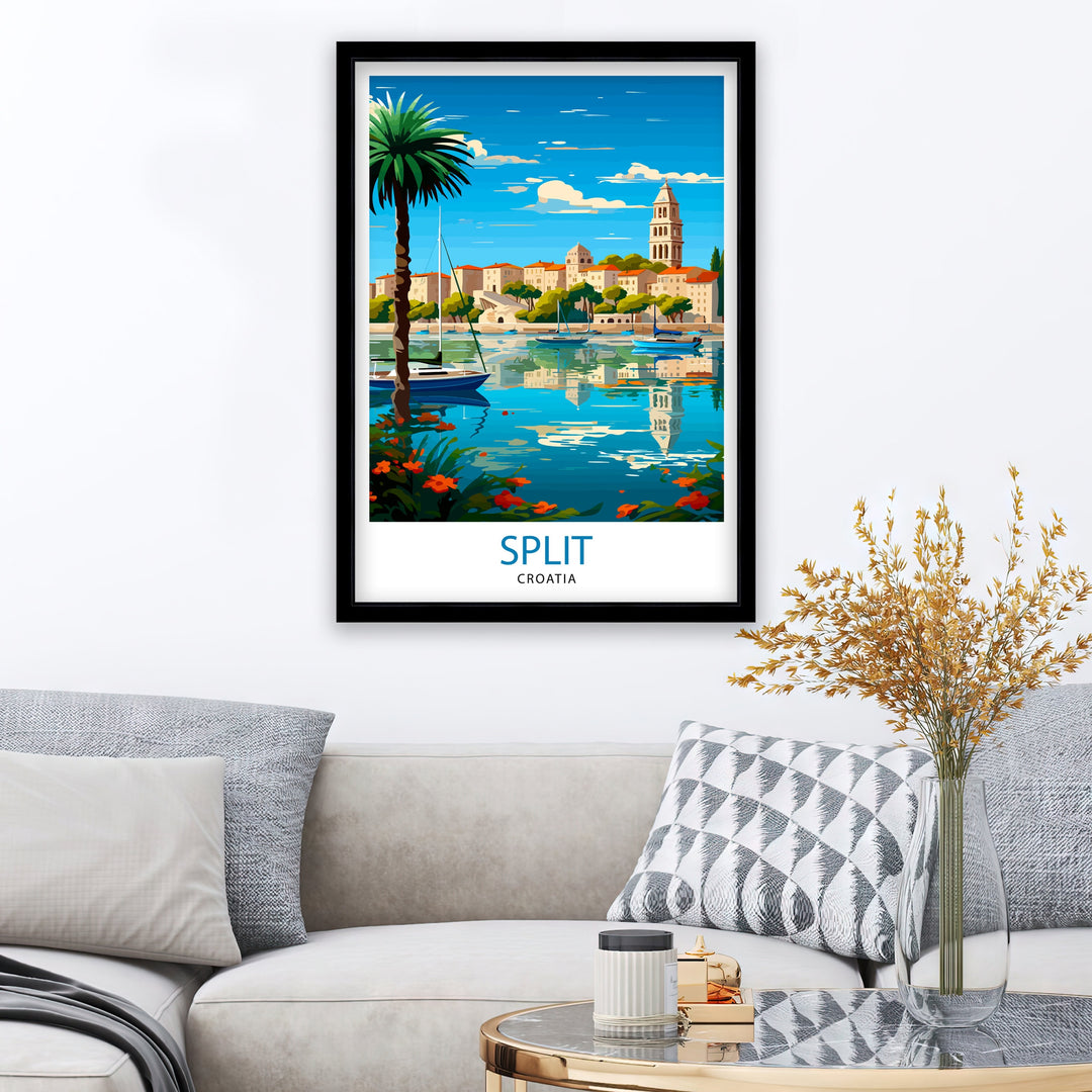 Split Croatia Poster Split Wall Decor Split Poster Split Art Poster Split Wall Art Gift for Split Travel Split Home Decor