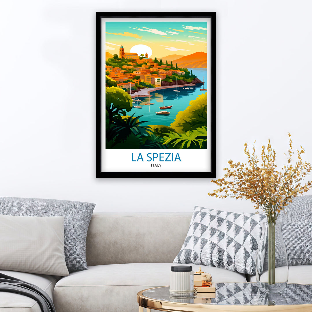 La Spezia Italy Travel Poster La Spezia Wall Decor La Spezia Poster Italy Travel Posters La Spezia Art Poster La Spezia Illustration