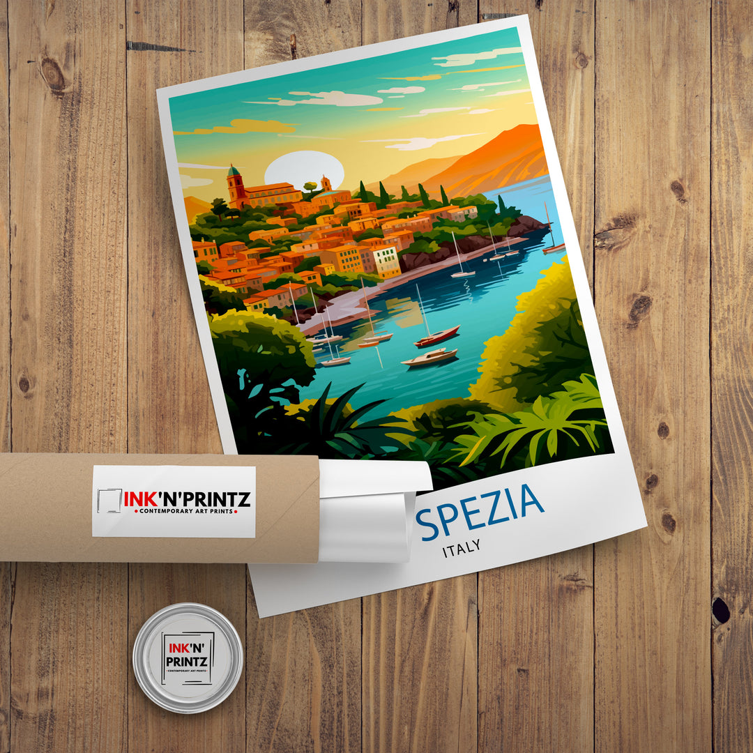 La Spezia Italy Travel Poster La Spezia Wall Decor La Spezia Poster Italy Travel Posters La Spezia Art Poster La Spezia Illustration