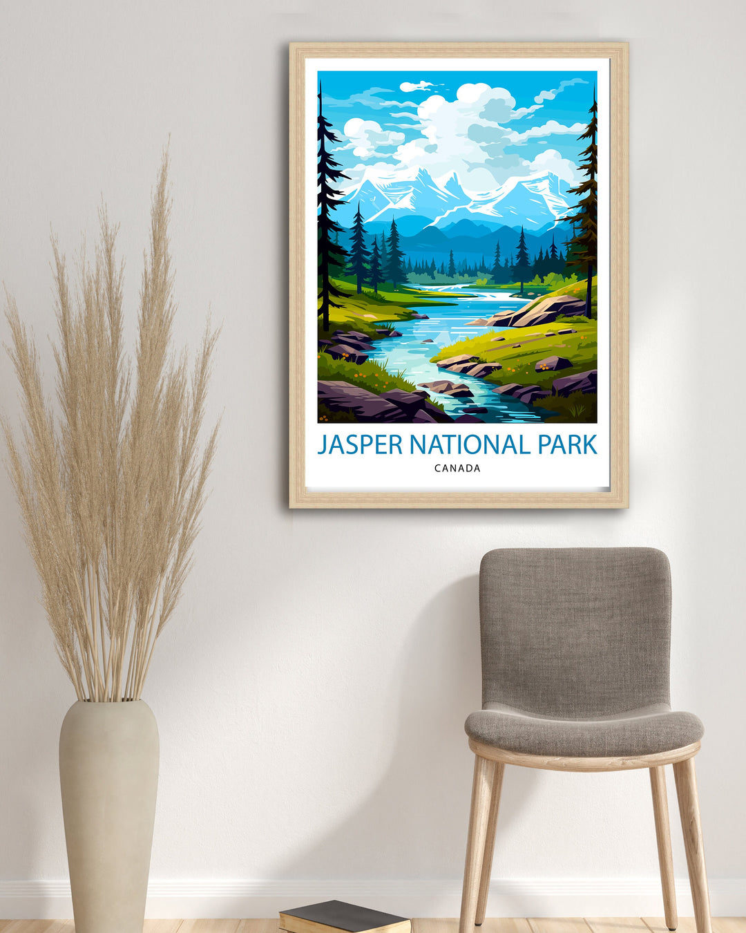 Jasper National Park Travel Poster Jasper Wall Decor Jasper Poster Canada Travel Posters Jasper Art Poster