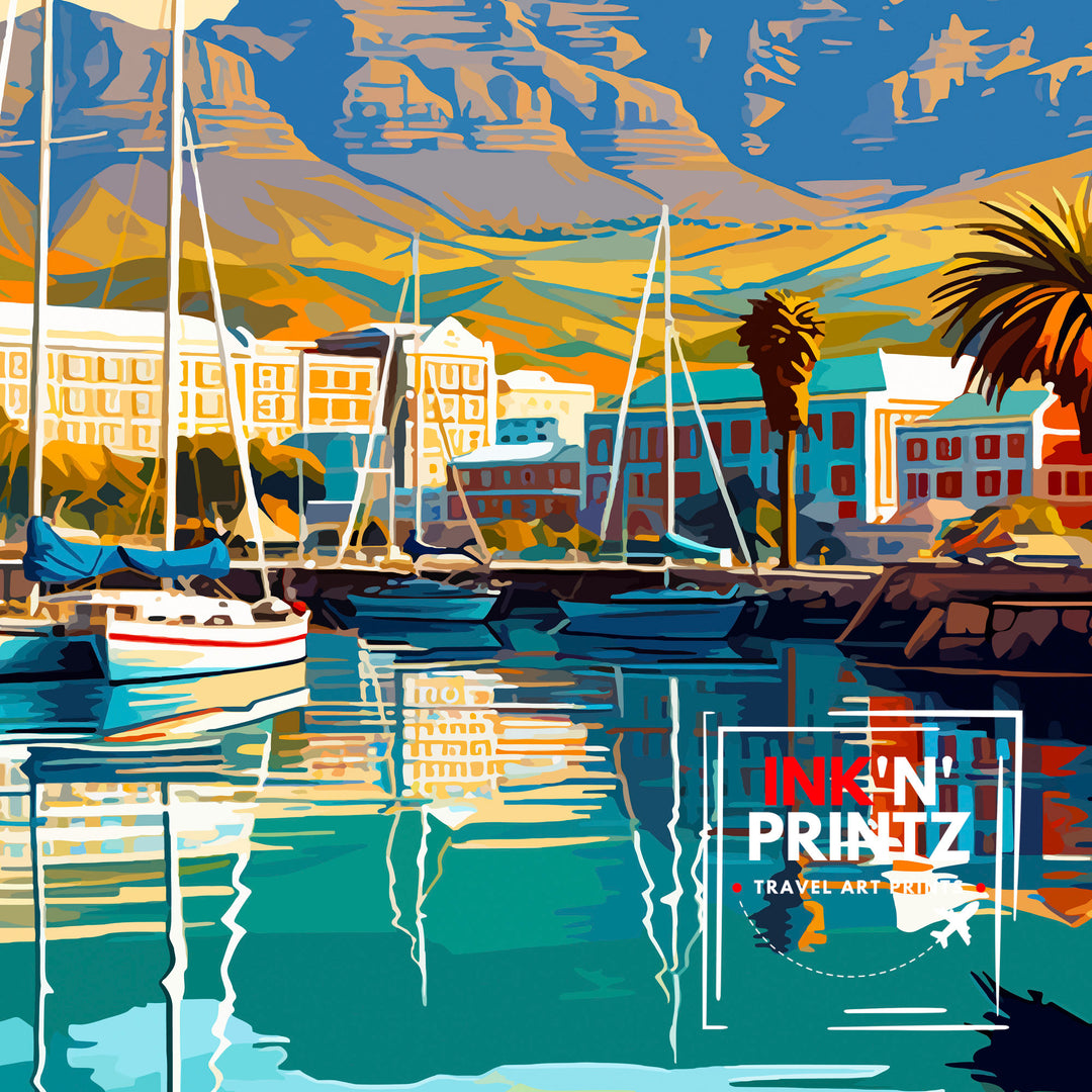 Cape Town South Africa Travel Poster Cape Town Wall Decor Cape Town Poster South Africa Travel Posters Cape Town Art Poster Cape Town