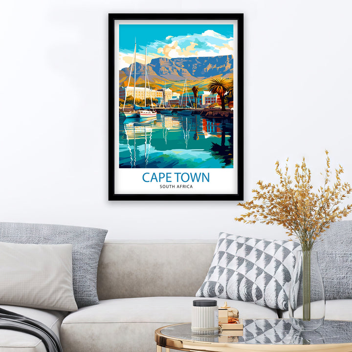 Cape Town South Africa Travel Poster Cape Town Wall Decor Cape Town Poster South Africa Travel Posters Cape Town Art Poster Cape Town