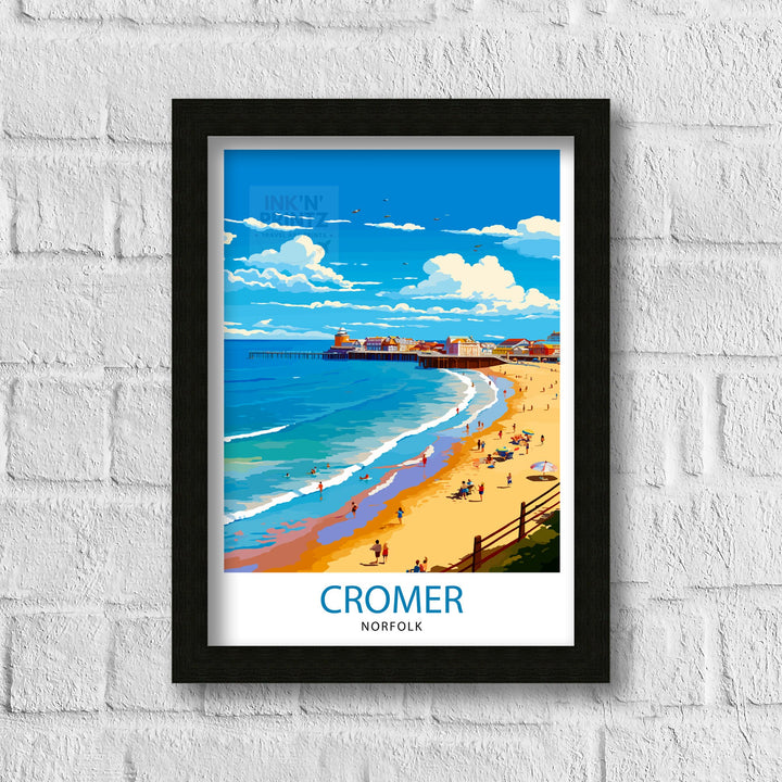 Cromer Norfolk Poster Cromer Wall Decor Cromer Poster Cromer Art Poster Cromer Wall Art Gift for Cromer Travel Cromer Home Decor