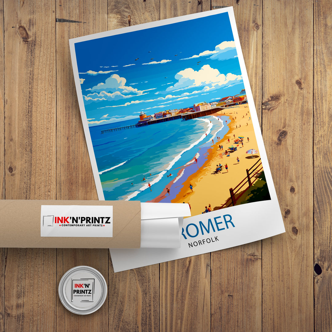 Cromer Norfolk Poster Cromer Wall Decor Cromer Poster Cromer Art Poster Cromer Wall Art Gift for Cromer Travel Cromer Home Decor