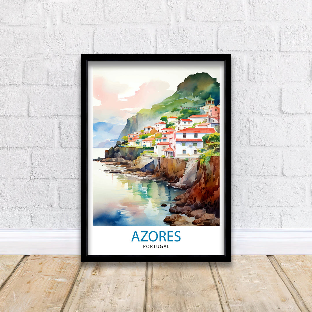 Azores Portugal Poster Azores Decor Azores Poster Azores Art Azores Wall Art Gift for Nature Enthusiasts Azores Home Decor