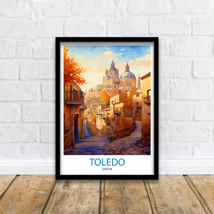 Toledo Spain Travel Poster Toledo Wall Decor Toledo Poster Spain Travel Posters Toledo Art Poster Toledo Illustration Toledo Wall Art