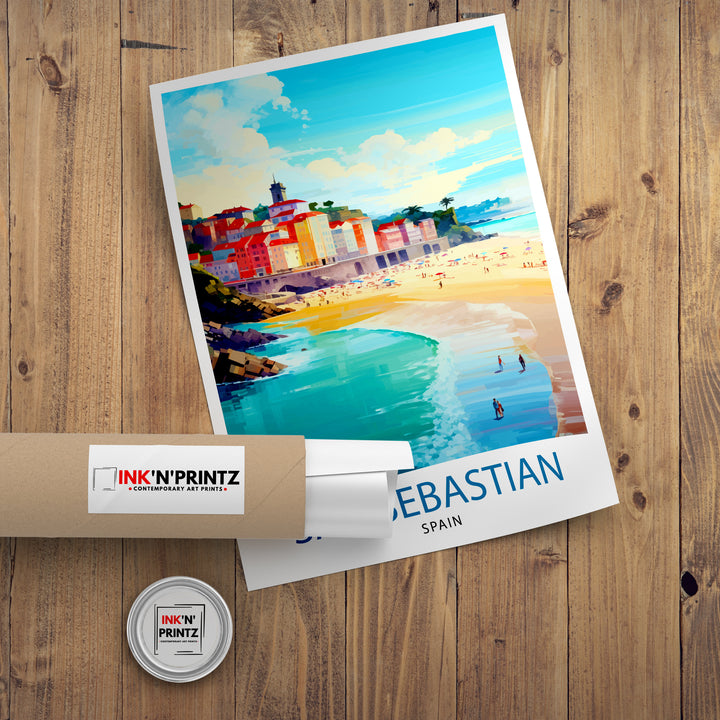 San Sebastian Spain Travel Poster San Sebastian Wall Decor San Sebastian Poster Spain Travel Posters San Sebastian Art Poster San Sebastian