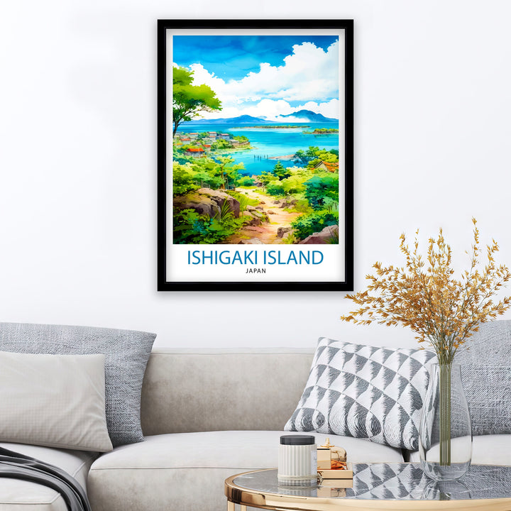 Ishigaki Island Japan Travel Poster Ishigaki Wall Decor Ishigaki Poster Japan Travel Posters Ishigaki Art Poster Ishigaki Illustration