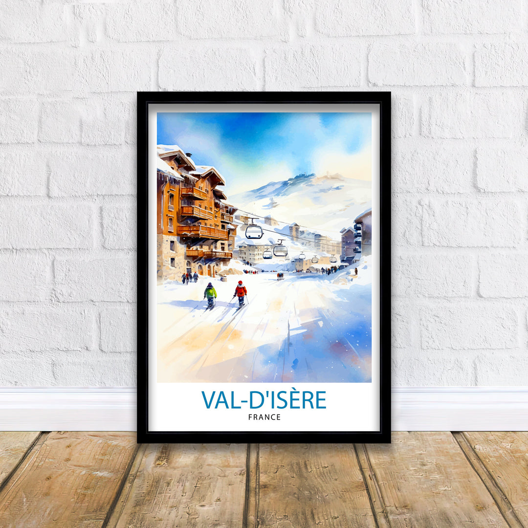 Val-d'Isère France Poster Val-d'Isère Decor Val-d'Isère Poster Val-d'Isère Art Val-d'Isère Wall Art Gift for Ski Buffs Val-d'Isère Home Decor