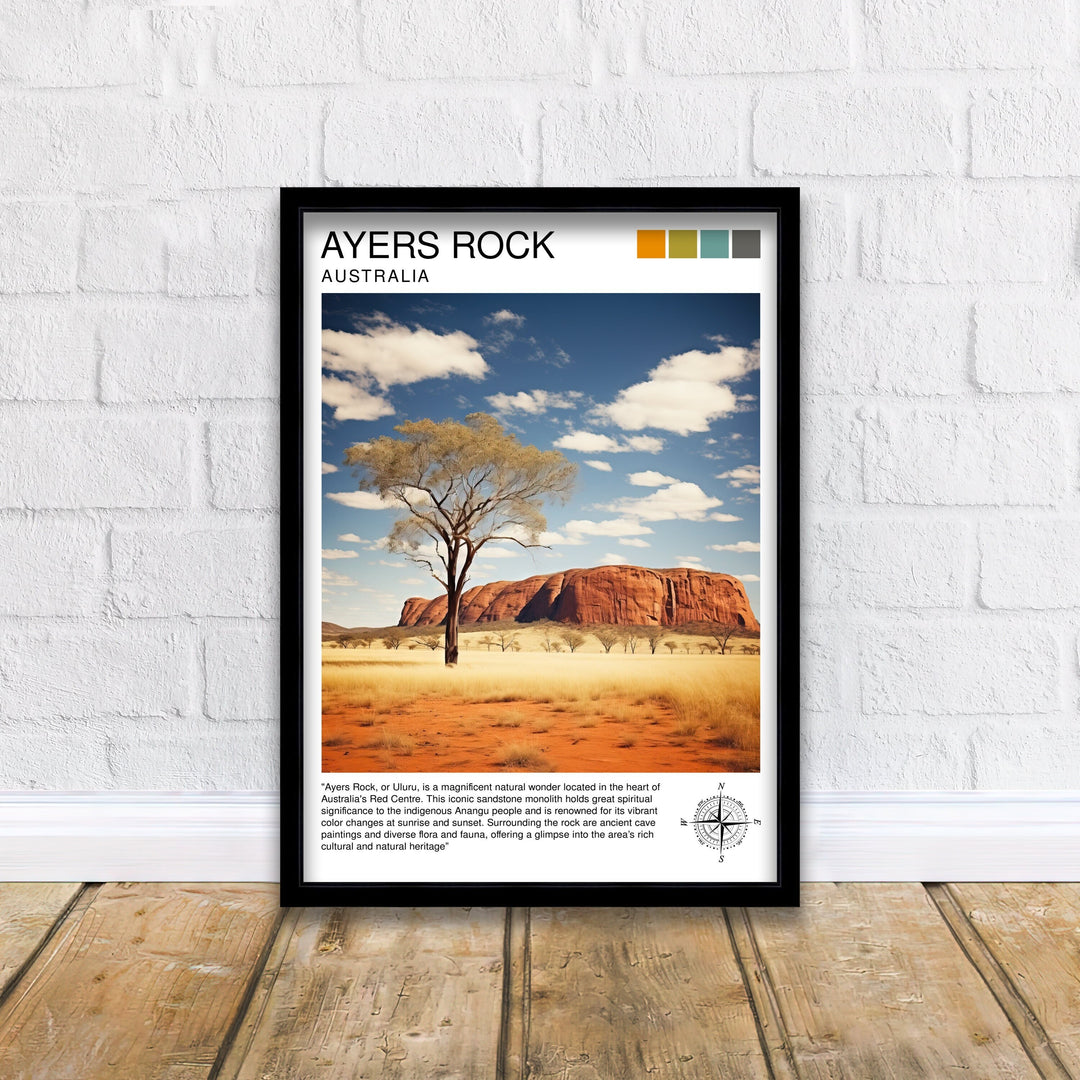 Ayers Rock Australia Travel Poster Ayers Rock Wall Decor Ayers Rock Poster Australia Travel Posters Ayers Rock Art Poster Ayers Rock