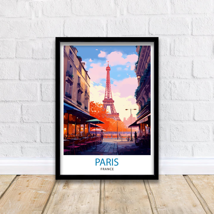 Paris France Travel Poster Paris Wall Art Eiffel Tower Art France Travel Poster Paris Home Decor French Illustration Parisian Art Poster