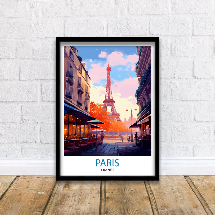 Paris France Travel Poster Paris Wall Art Eiffel Tower Art France Travel Poster Paris Home Decor French Illustration Parisian Art Poster