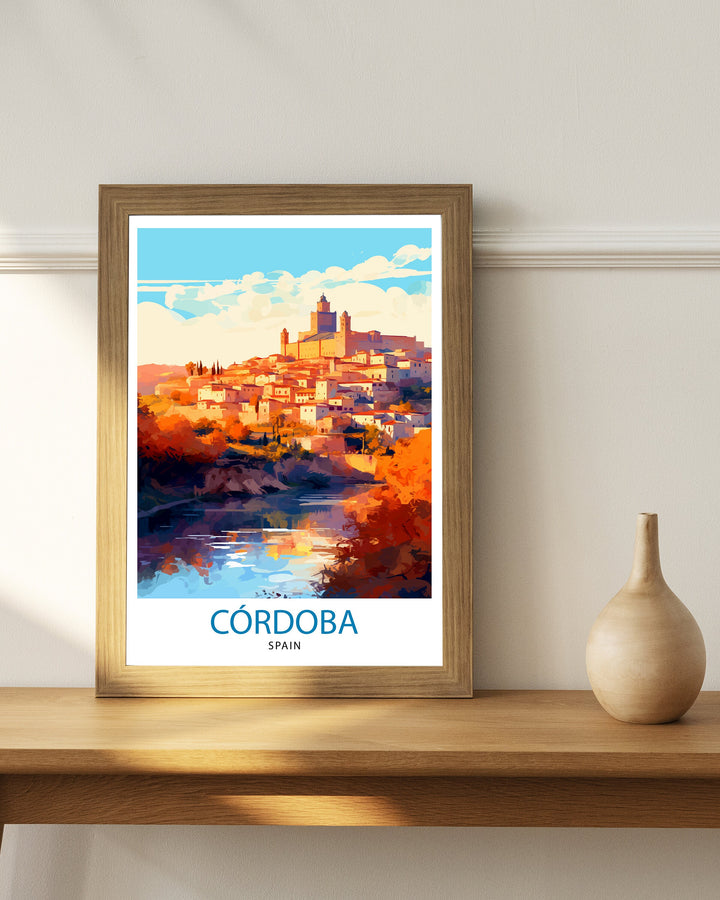 Cordoba Spain Poster Cordoba Decor Cordoba Poster Cordoba Art Cordoba Wall Art Gift for History Lovers Cordoba Home Decor