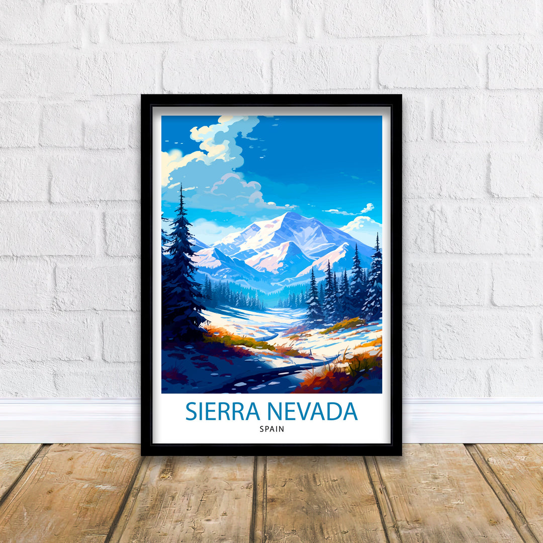 Sierra Nevada Travel Poster Sierra Nevada Wall Decor Sierra Nevada Poster Travel Posters Sierra Nevada Art Poster Sierra Nevada Illustration