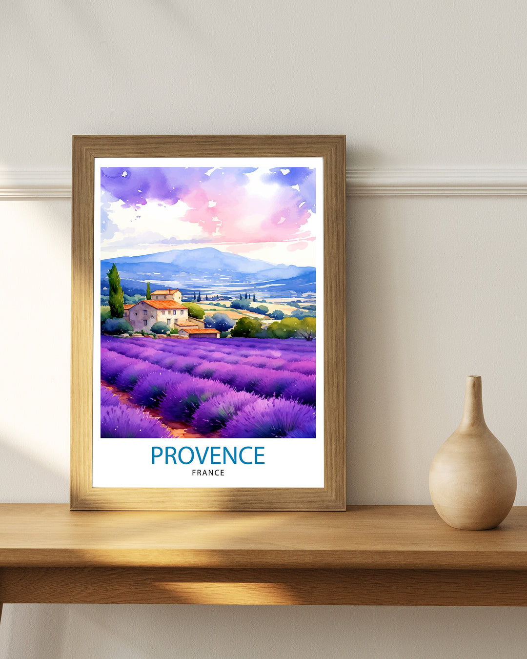 Provence France Travel Poster Provence Wall Decor Provence Home Living Decor Provence France Illustration Travel Poster Gift for Provence