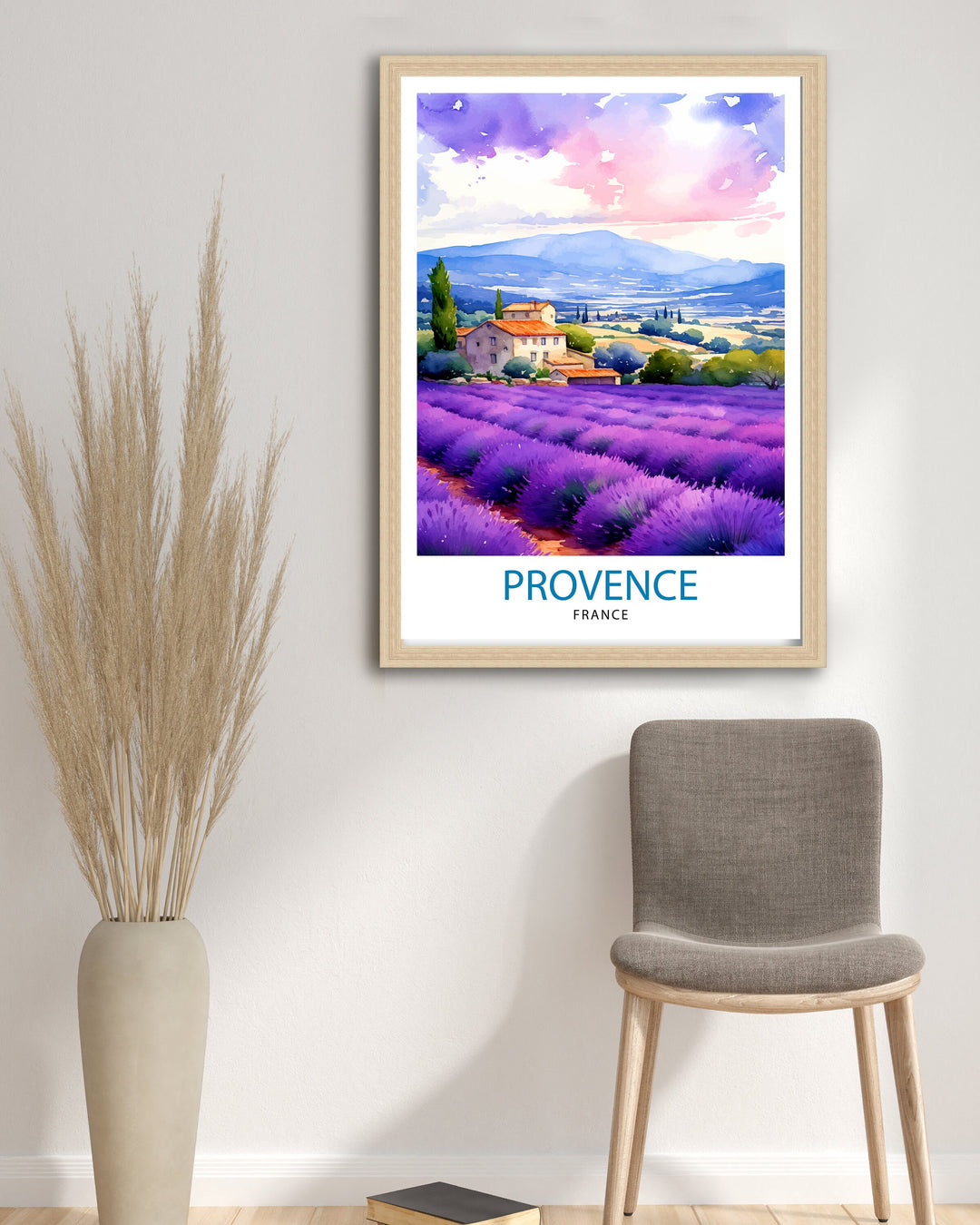 Provence France Travel Poster Provence Wall Decor Provence Home Living Decor Provence France Illustration Travel Poster Gift for Provence