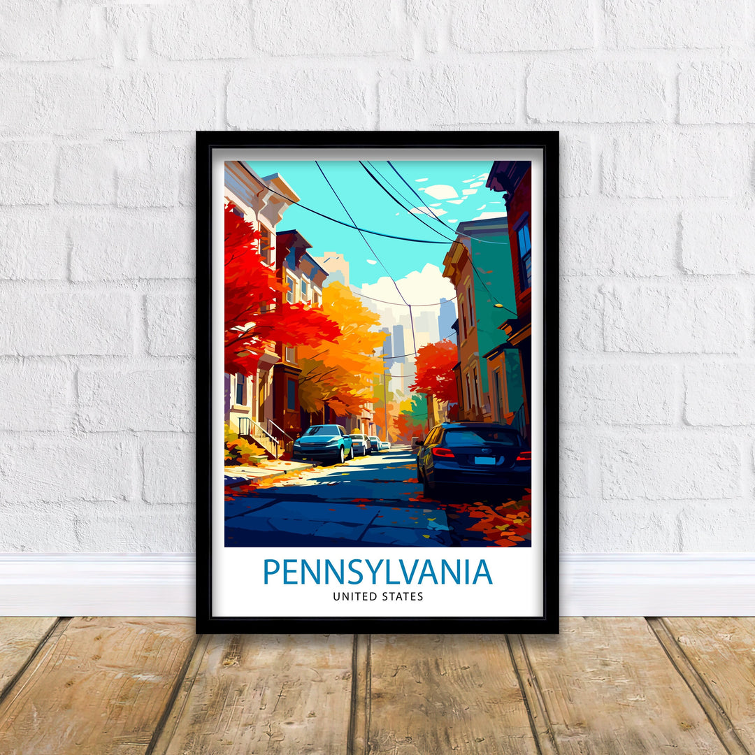 Philadelphia Travel Poster Philadelphia Wall Decor Philadelphia Art Poster Pennsylvania Travel Poster Gift for Philly Lovers