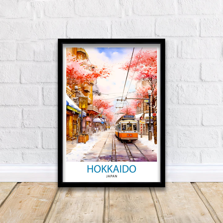 Hokkaido Japan Travel Poster Hokkaido Wall Decor Hokkaido Poster Japan Travel Posters Hokkaido Art Poster Hokkaido Illustration Hokkaido Wall