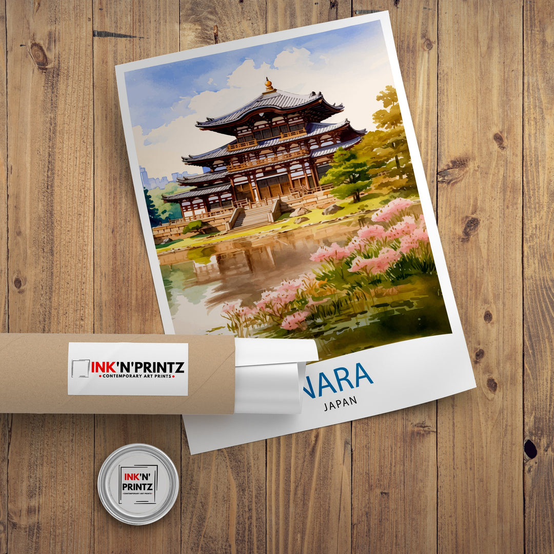 Nara Japan Travel Poster Nara Wall Decor Nara Poster Japan Travel Posters Nara Art Poster Nara Illustration Nara Wall Art