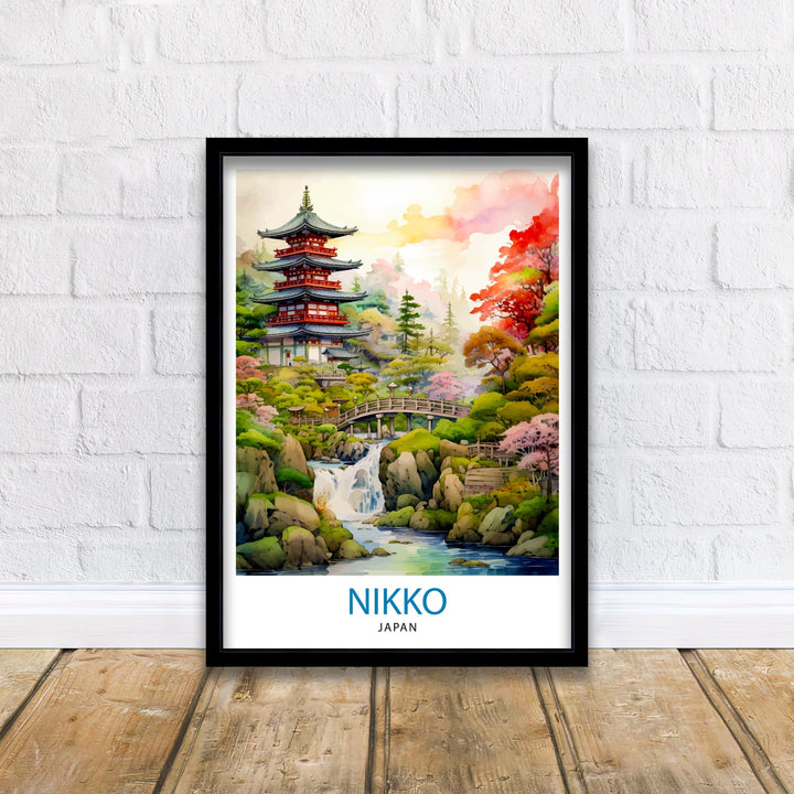 Nikko Japan Travel Poster Nikko Wall Decor Nikko Poster Japan Travel Posters Nikko Art Poster Nikko Illustration Nikko Wall