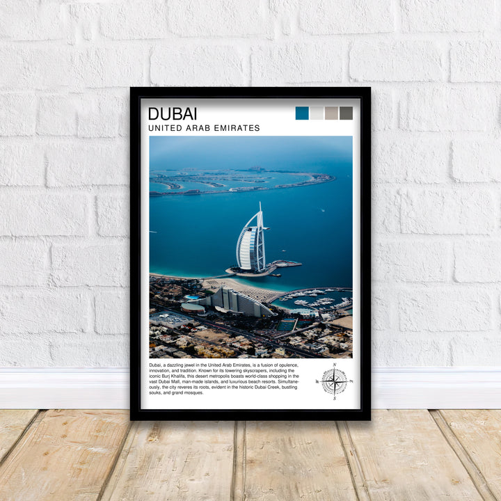 Dubai Travel Poster Dubai Wall Decor Dubai Home Living Decor Dubai Illustration Travel Poster Gift For Dubai UAE Home Decor