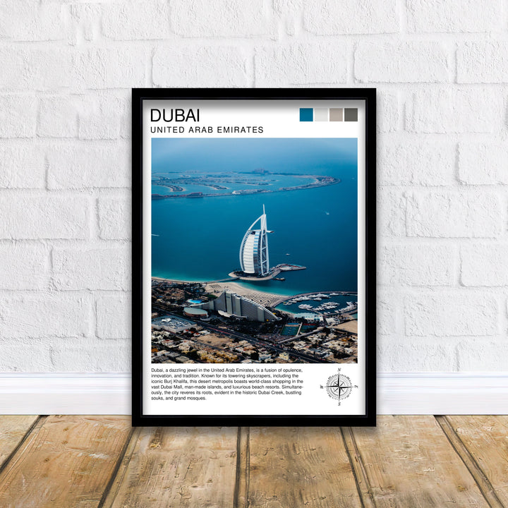 Dubai Travel Poster Dubai Wall Decor Dubai Home Living Decor Dubai Illustration Travel Poster Gift For Dubai UAE Home Decor