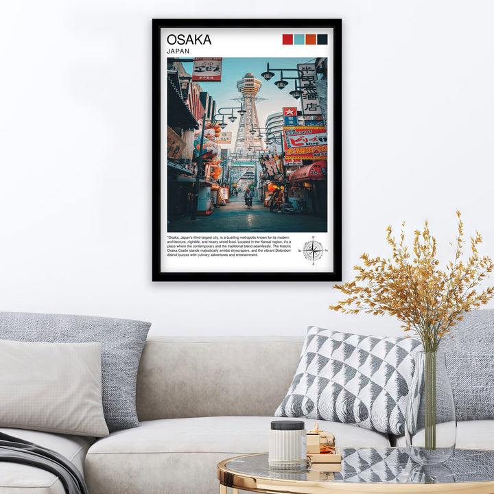 Osaka Japan Travel Poster Osaka Wall Decor Osaka Poster Japan Travel Posters Osaka Art Poster Osaka Illustration Osaka Wall Art