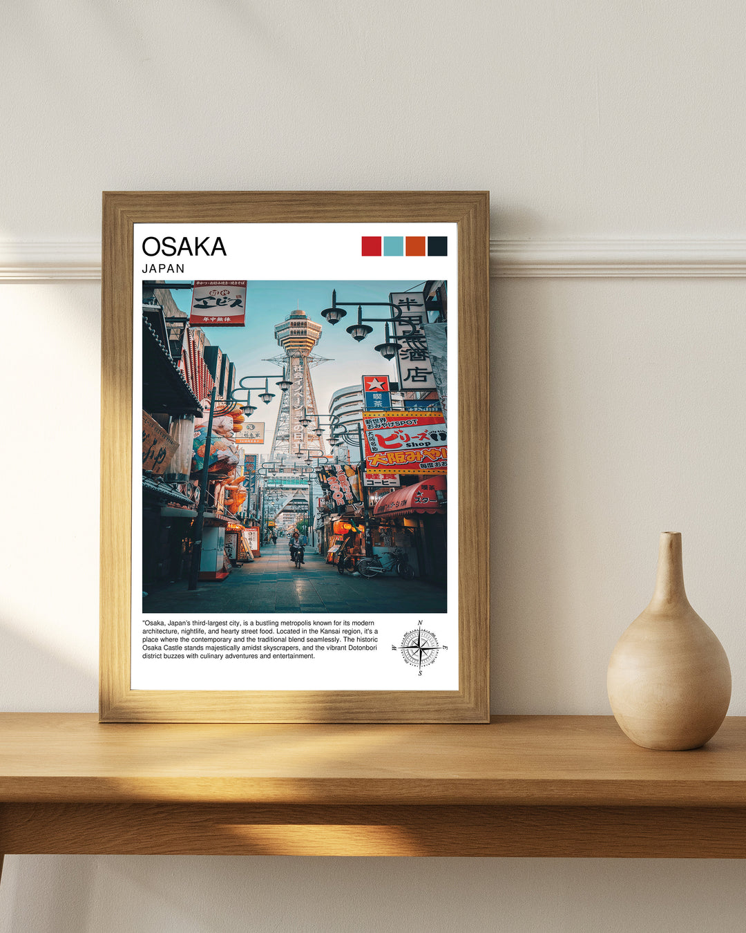 Osaka Japan Travel Poster Osaka Wall Decor Osaka Poster Japan Travel Posters Osaka Art Poster Osaka Illustration Osaka Wall Art