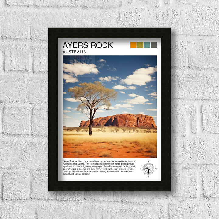 Ayers Rock Australia Travel Poster Ayers Rock Wall Decor Ayers Rock Poster Australia Travel Posters Ayers Rock Art Poster Ayers Rock