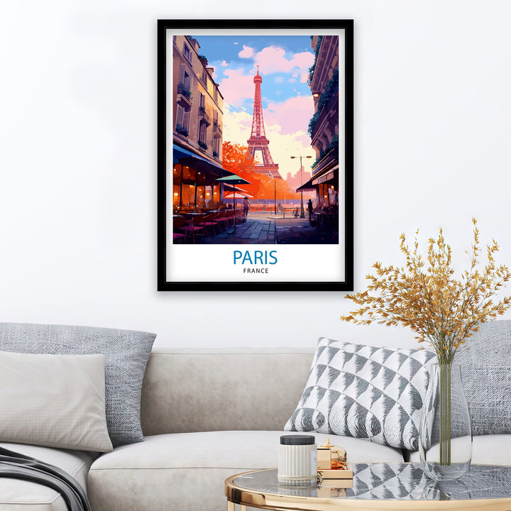 Paris France Travel Poster Paris Wall Art Eiffel Tower Art France Travel Poster Paris Home Decor French Illustration Parisian Art Poster