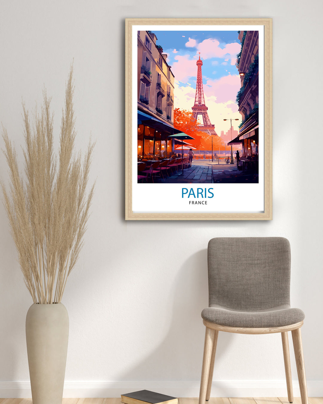 Paris France Travel Poster Paris Wall Art Eiffel Tower Art France Travel Poster Paris Home Decor French Illustration Parisian Art Poster