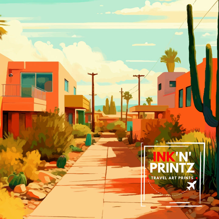 Tucson Arizona Travel Poster Tucson Wall Decor Tucson Poster USA Travel Posters Tucson Art Poster Tucson Illustration Tucson Wall Art