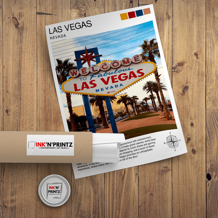 Las Vegas Travel Poster Las Vegas Wall Art Las Vegas Poster Las Vegas Illustration Las Vegas Nevada Travel Poster Las Vegas Souvenir