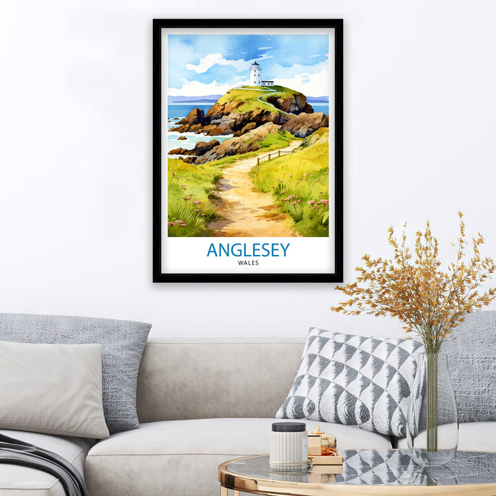 Anglesey Wales Travel Poster Anglesey Wall Decor Anglesey Poster Wales Travel Posters Anglesey Art Poster Anglesey Illustration