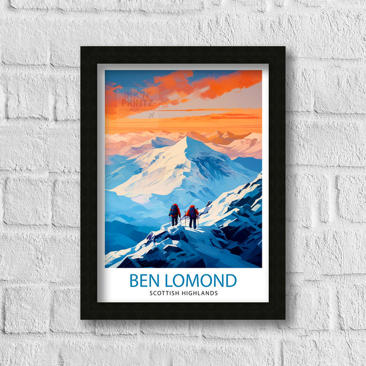 Ben Lomond Scottish Highlands Art Loch Lomond Trossachs Park Decor Ben Lomond Hiking Poster Scotland Nature Wall Poster Highland Gift