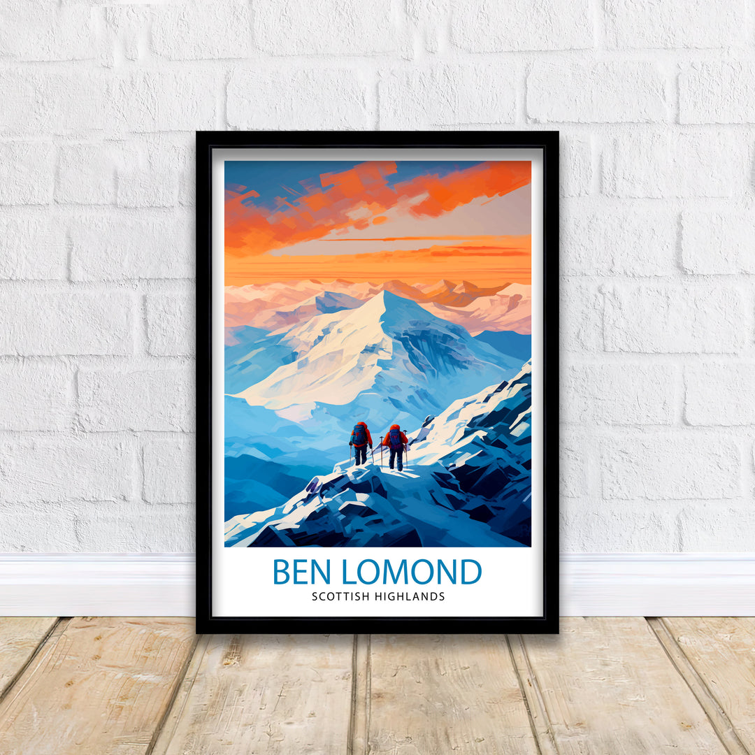 Ben Lomond Scottish Highlands Art Loch Lomond Trossachs Park Decor Ben Lomond Hiking Poster Scotland Nature Wall Poster Highland Gift