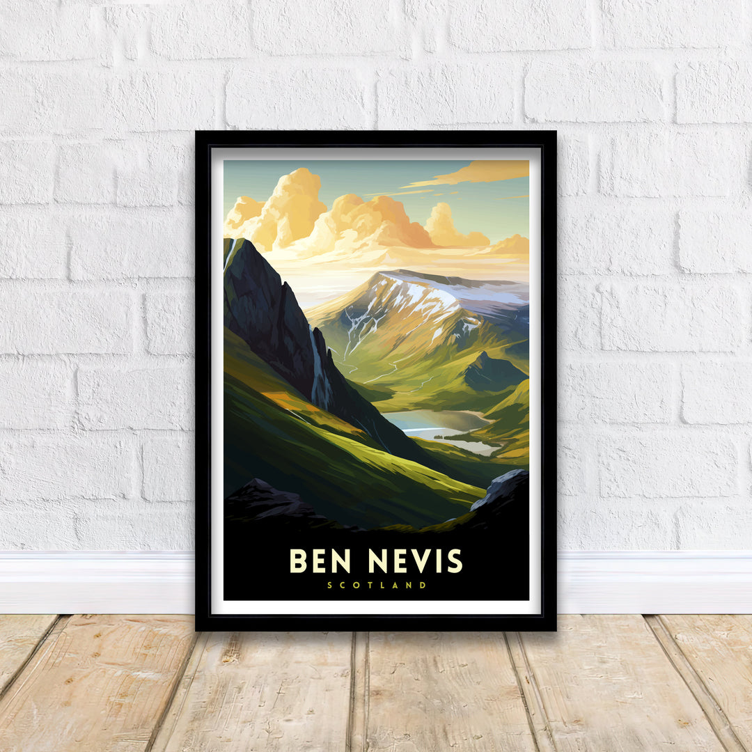 Ben Nevis Poster Scottish Mountain Decor Fort William Scotland Wall Art Ben Nevis Summit Poster Scottish Highlands Landscape Artwork Hiking