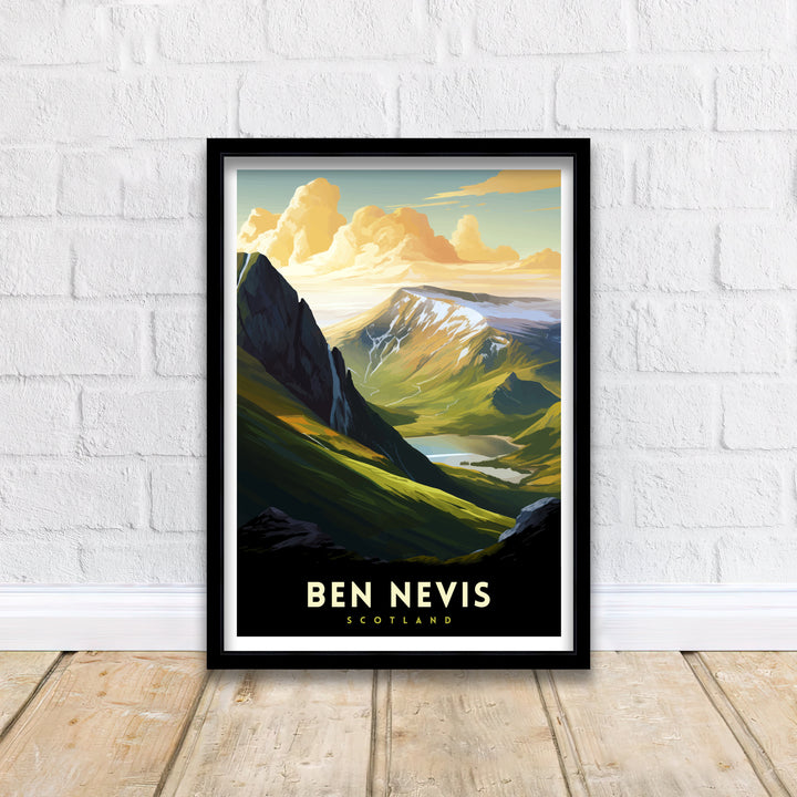 Ben Nevis Poster Scottish Mountain Decor Fort William Scotland Wall Art Ben Nevis Summit Poster Scottish Highlands Landscape Artwork Hiking