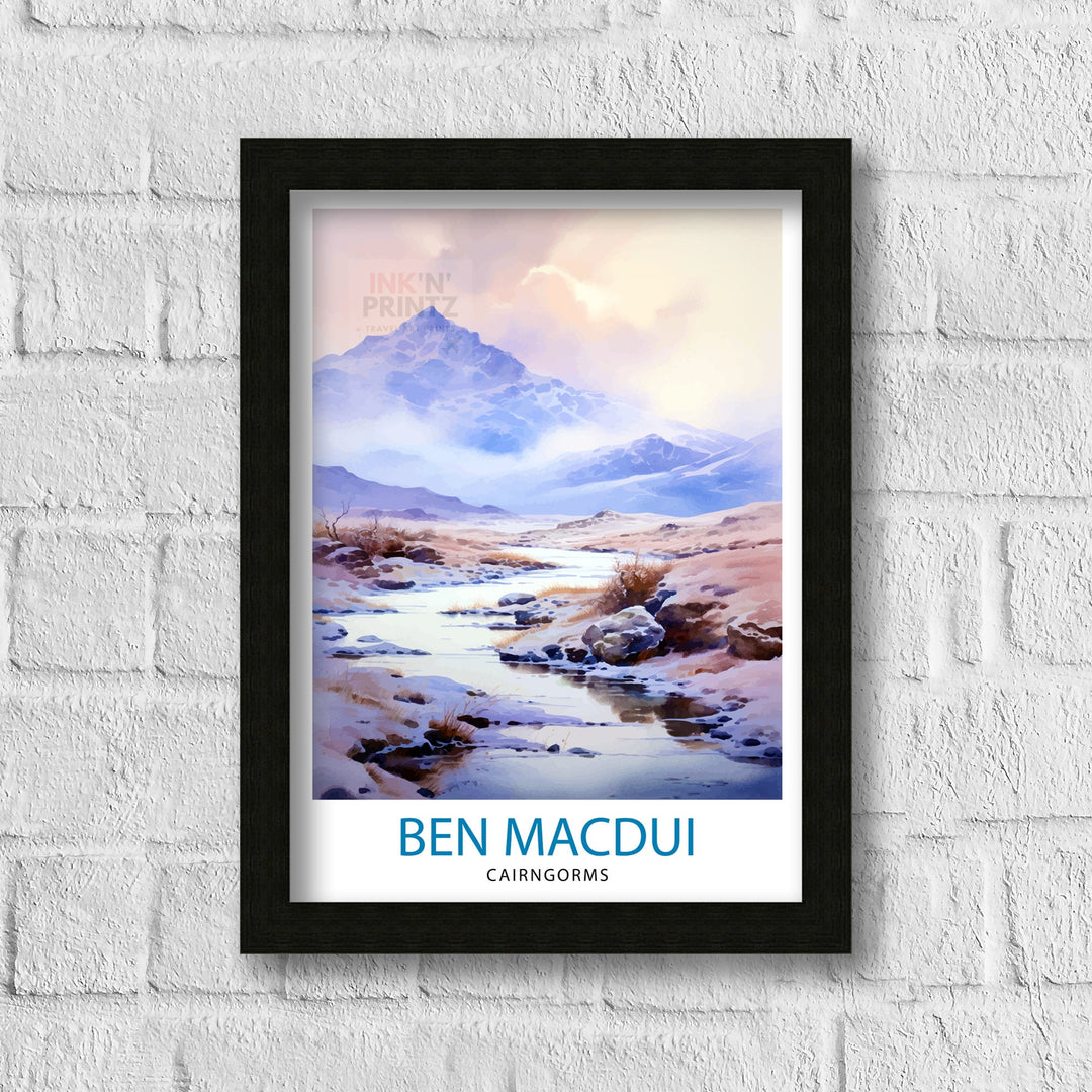 Ben Macdui Poster Cairngorms National Park Poster Scottish Highlands Decor Ben Macdui Summit Artwork Mountain Landscape Hiking Scotland Gift