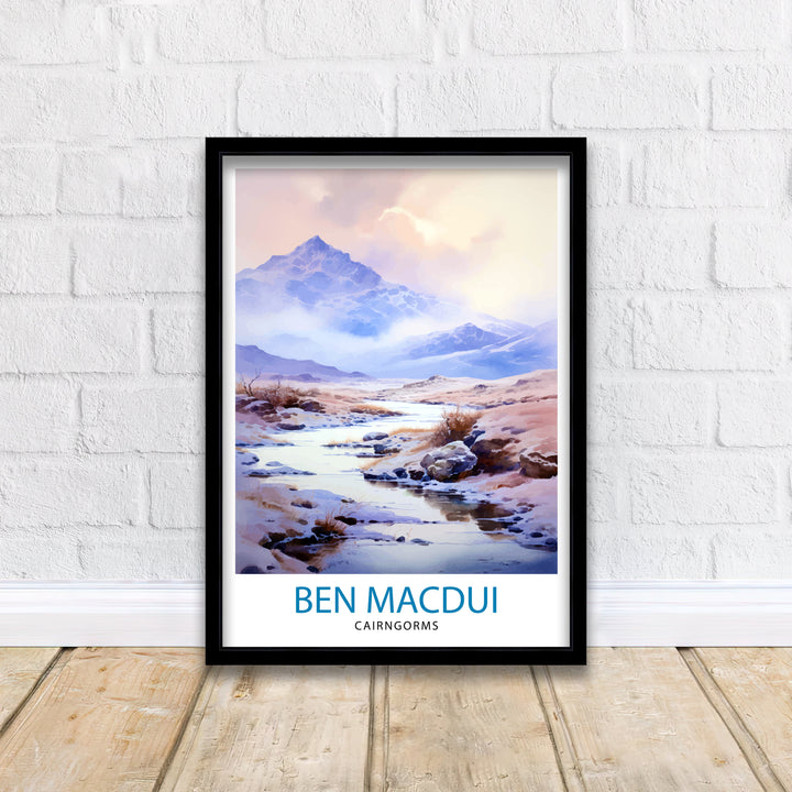 Ben Macdui Poster Cairngorms National Park Poster Scottish Highlands Decor Ben Macdui Summit Artwork Mountain Landscape Hiking Scotland Gift