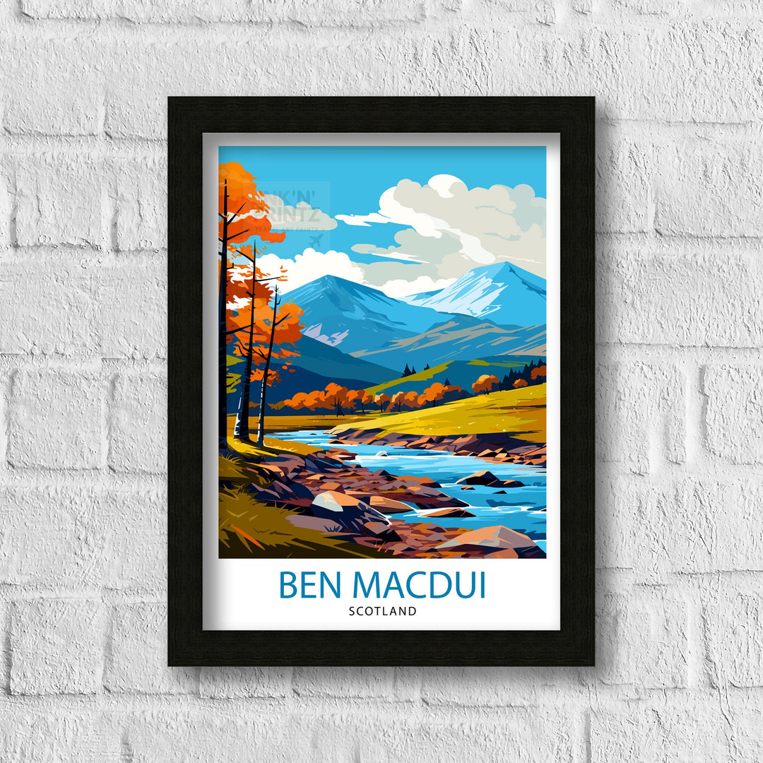 Ben Macdui Poster Cairngorms National Park Poster Scottish Highlands Decor Ben Macdui Summit Artwork Mountain Landscape Hiking Scotland Gift