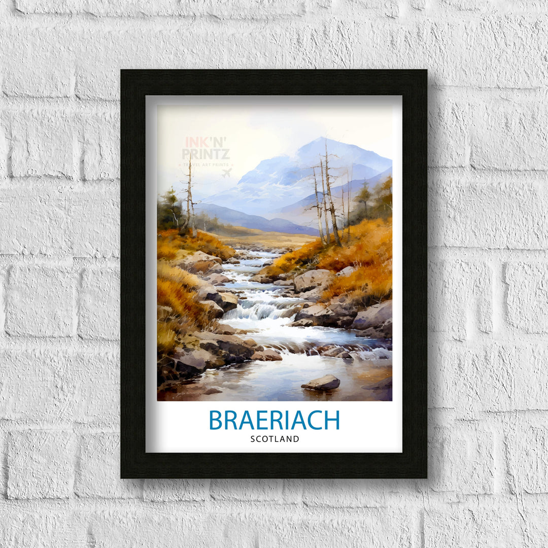 Braeriach Scotland Poster Cairngorms National Park Poster Scottish Mountain Art Braeriach Hiking Decor Highlands Nature Wall Art Walkers Gift