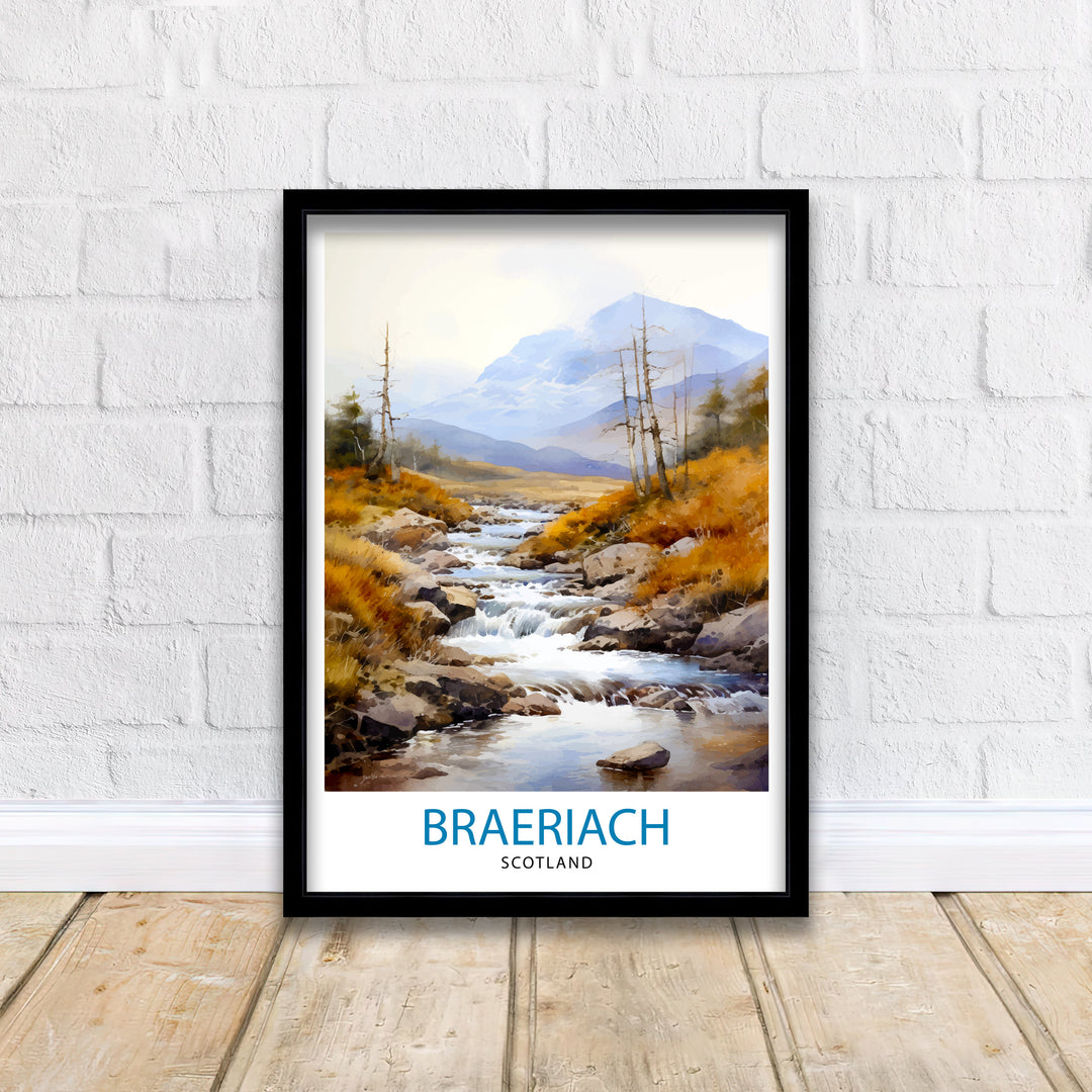 Braeriach Scotland Poster Cairngorms National Park Poster Scottish Mountain Art Braeriach Hiking Decor Highlands Nature Wall Art Walkers Gift